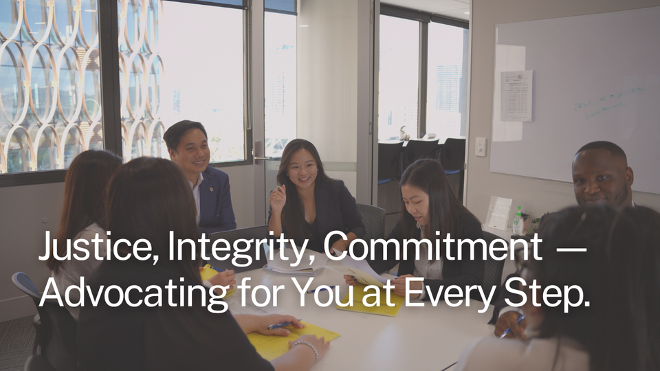 Law Lawyers & Associates team meeting in their Brisbane office